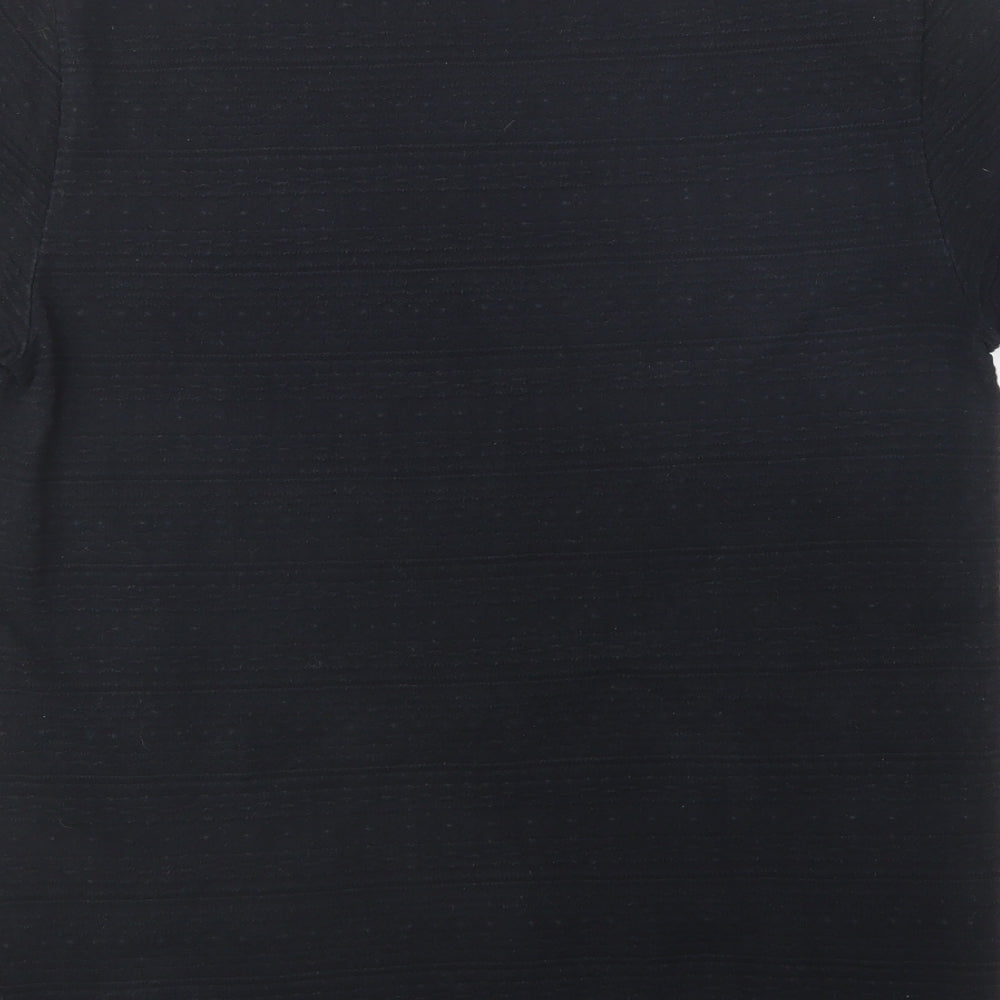 River Island Mens Black  Cotton  T-Shirt Size M Crew Neck