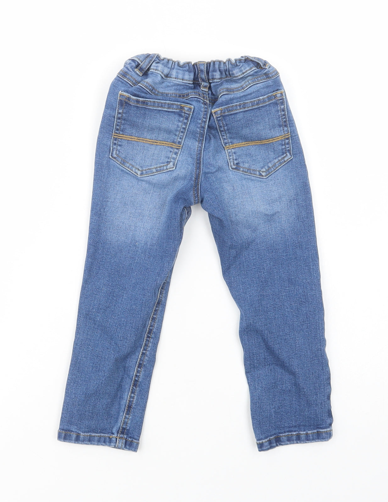 NEXT Boys Blue  Cotton Skinny Jeans Size 2-3 Years  Regular Snap