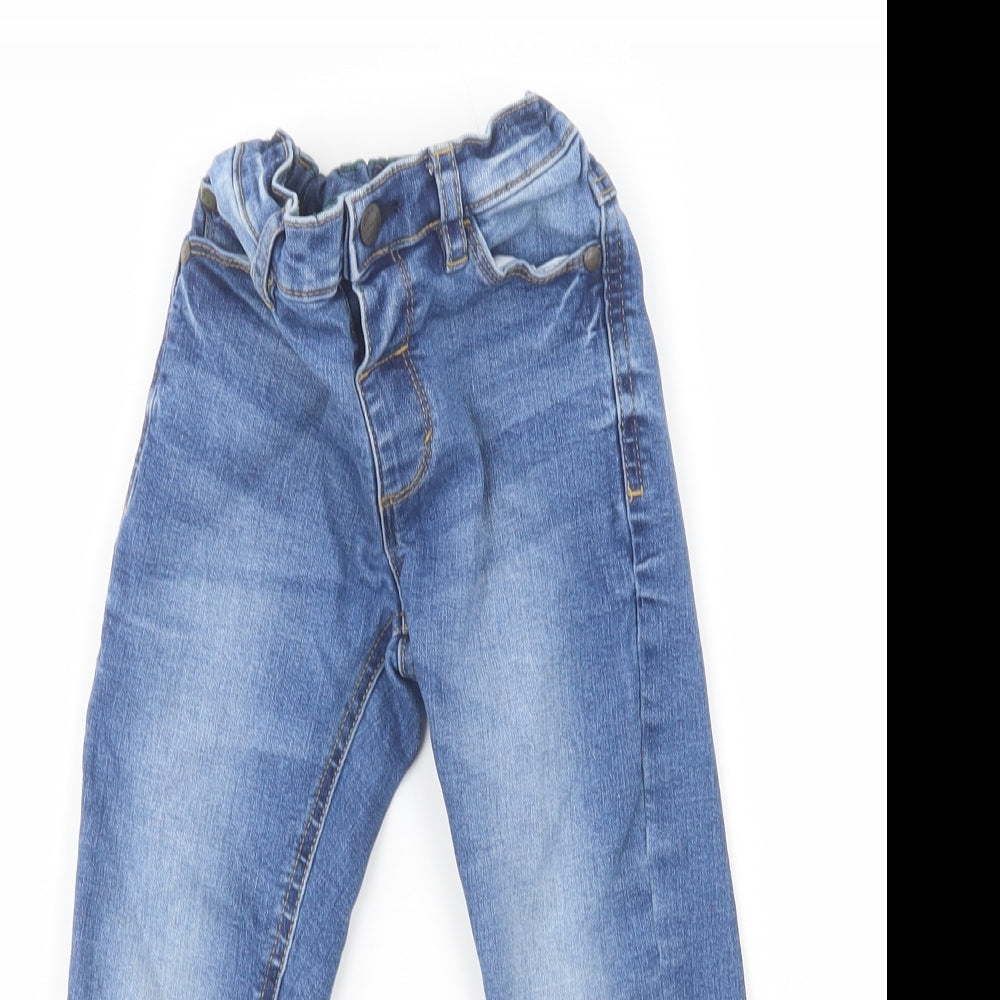 NEXT Boys Blue  Cotton Skinny Jeans Size 2-3 Years  Regular Snap