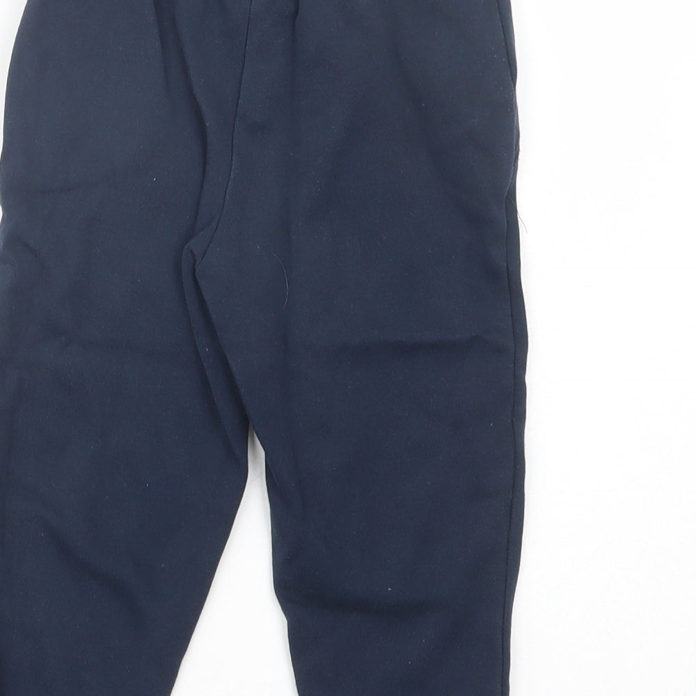 Primark Boys Blue  Cotton Jogger Trousers Size 2-3 Years  Regular Drawstring