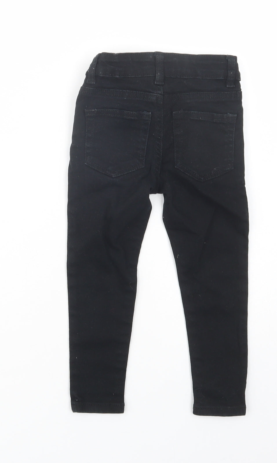 Denim Co. Boys Black  Cotton Skinny Jeans Size 2-3 Years  Regular Snap