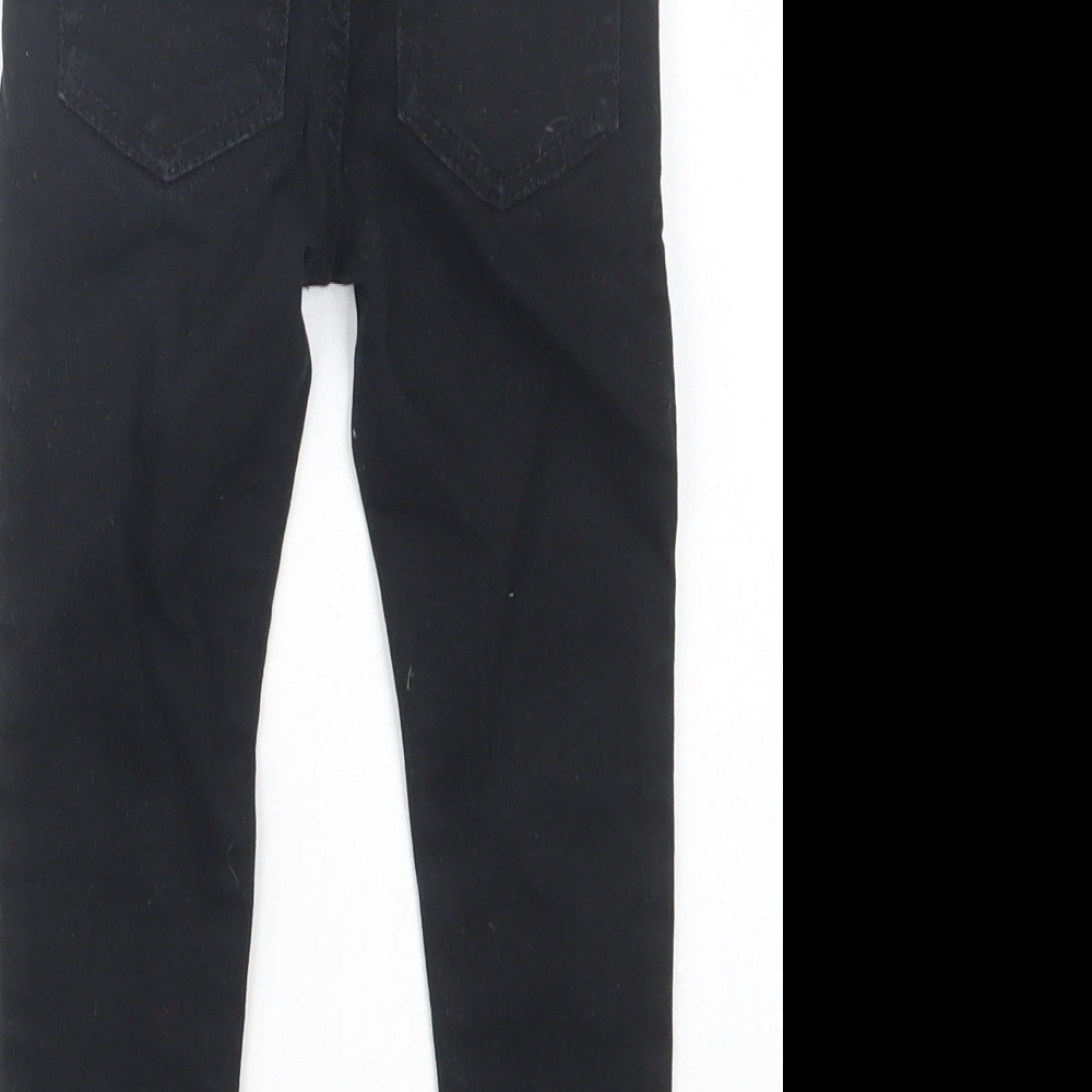 Denim Co. Boys Black  Cotton Skinny Jeans Size 2-3 Years  Regular Snap