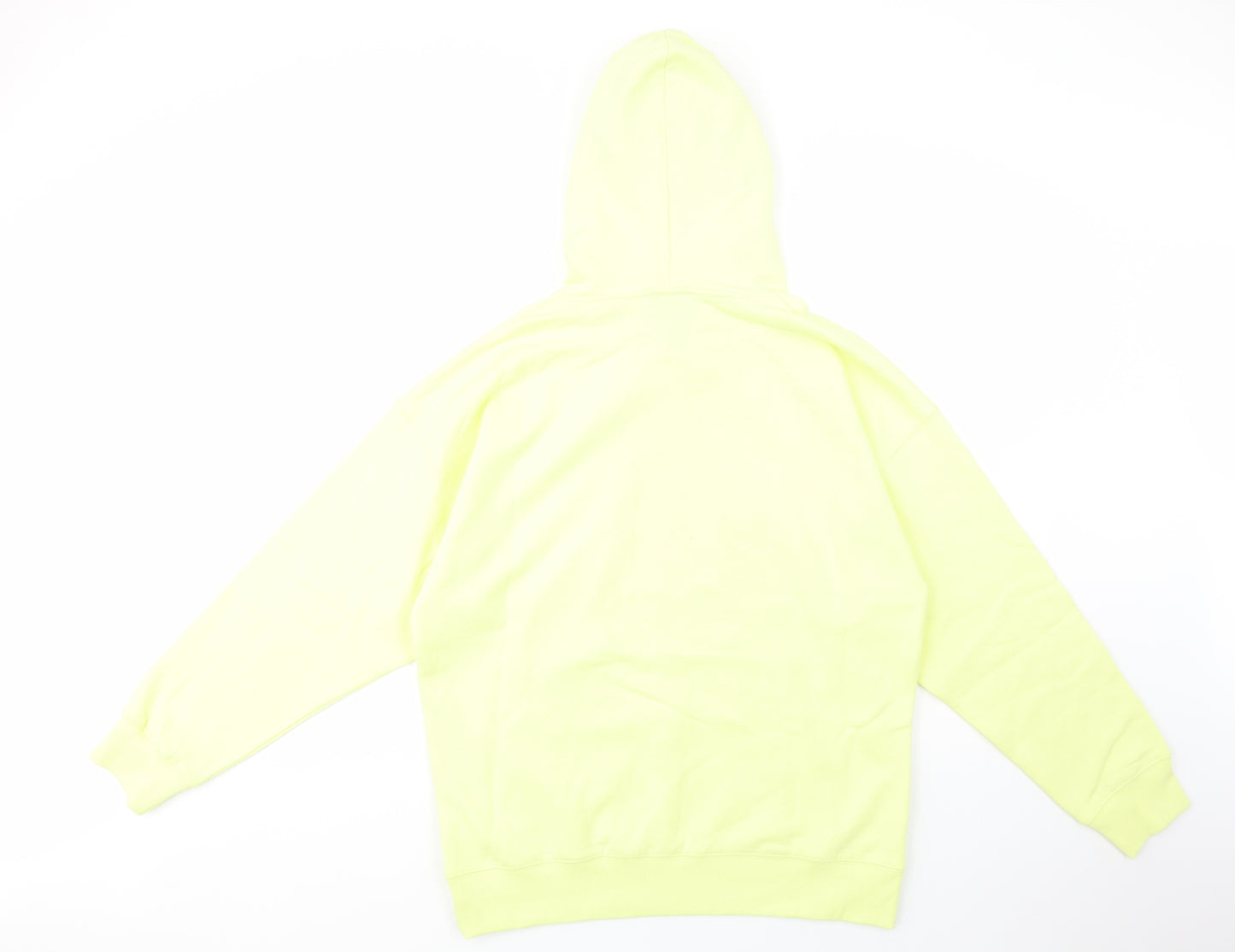 H&M Mens Yellow  Cotton Pullover Hoodie Size M   - Superbad