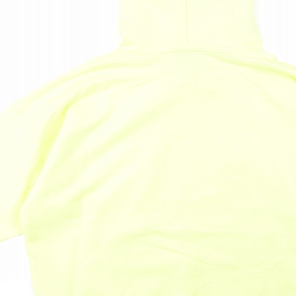 H&M Mens Yellow  Cotton Pullover Hoodie Size M   - Superbad