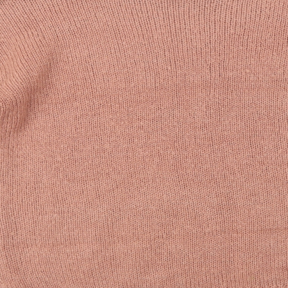 New Look Womens Pink Crew Neck  Acrylic Pullover Jumper Size S