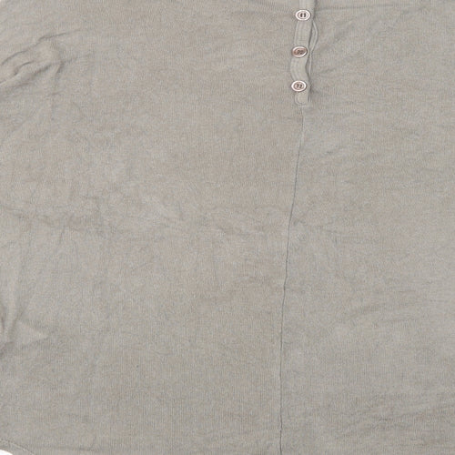 Miss Pink Womens Beige Boat Neck  Viscose Pullover Jumper Size M