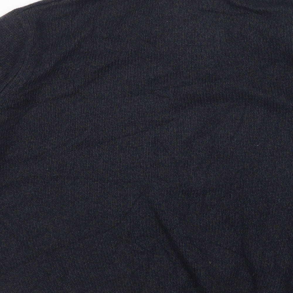 Debenhams Mens Blue High Neck  Wool Pullover Jumper Size XL