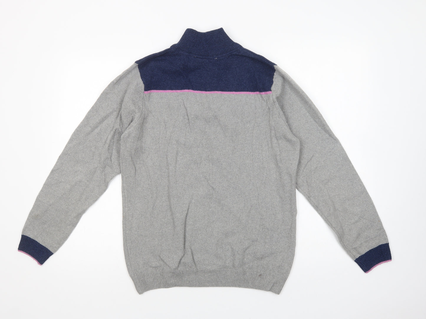 Glenmuir Womens Grey High Neck  Wool Pullover Jumper Size M