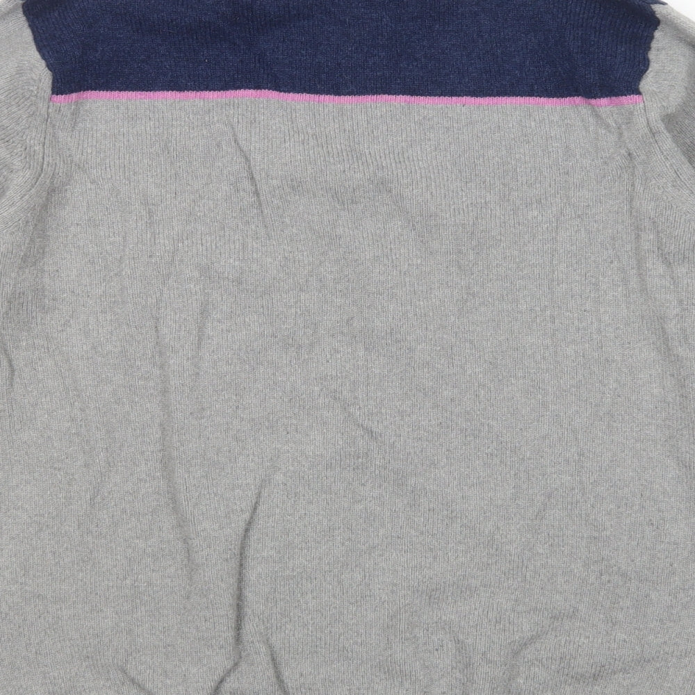 Glenmuir Womens Grey High Neck  Wool Pullover Jumper Size M