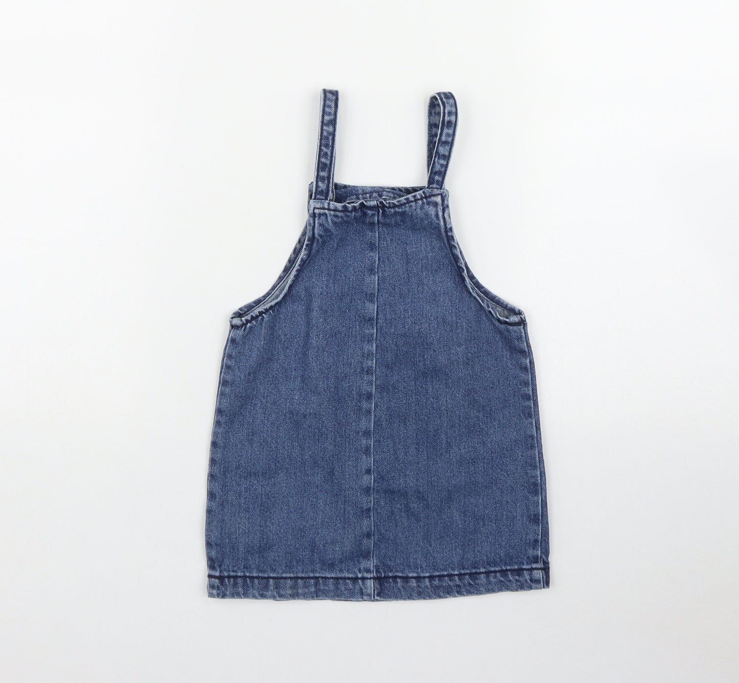 NEXT Girls Blue  Cotton A-Line  Size 18-24 Months  Square Neck Button