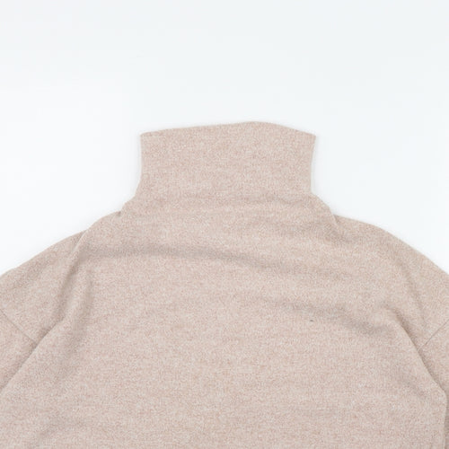 Stradivarius Womens Pink High Neck  Polyester Pullover Jumper Size S
