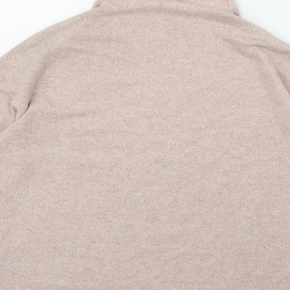 Stradivarius Womens Pink High Neck  Polyester Pullover Jumper Size S