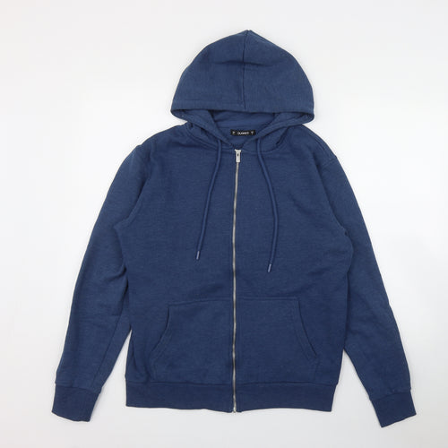Dunnes Stores Mens Blue  Cotton Full Zip Hoodie Size M