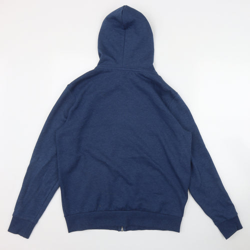Dunnes Stores Mens Blue  Cotton Full Zip Hoodie Size M
