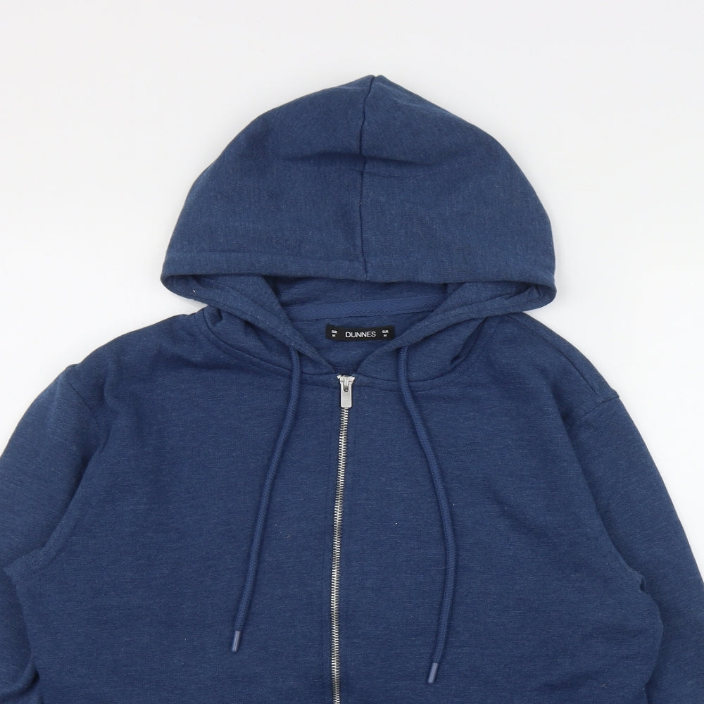 Dunnes Stores Mens Blue  Cotton Full Zip Hoodie Size M