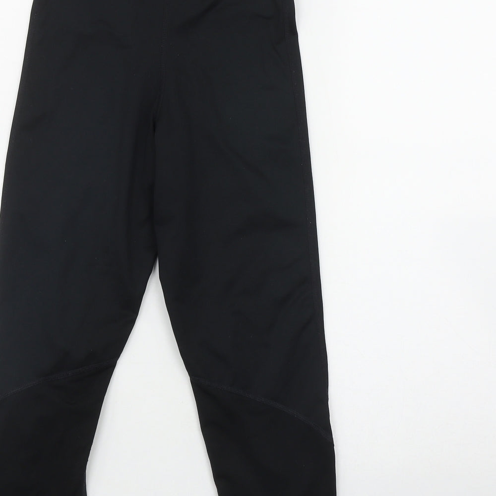 Nike Womens Black  Polyester Cropped Leggings Size XS L21 in Regular