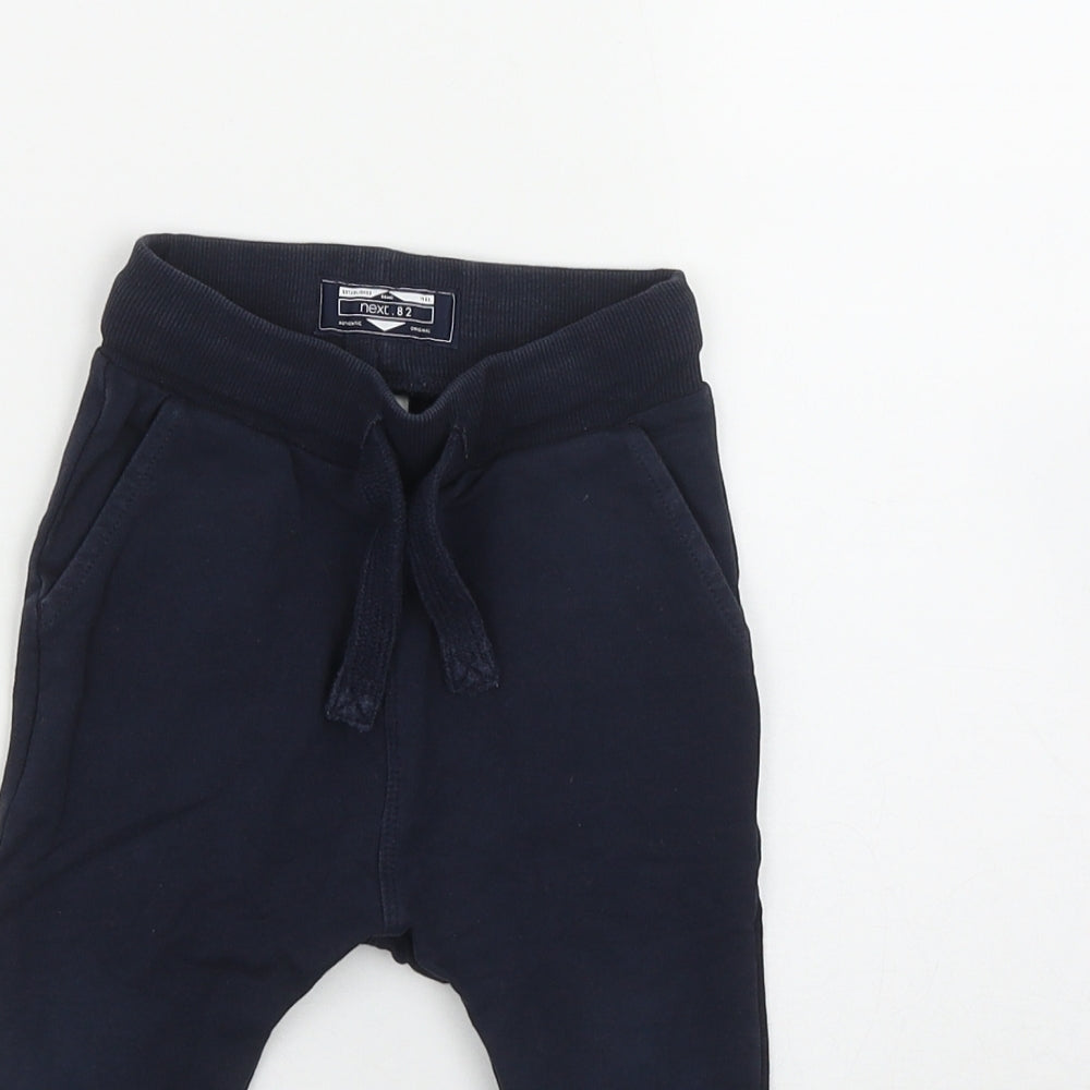 NEXT Boys Blue  Cotton Jogger Trousers Size 12-18 Months
