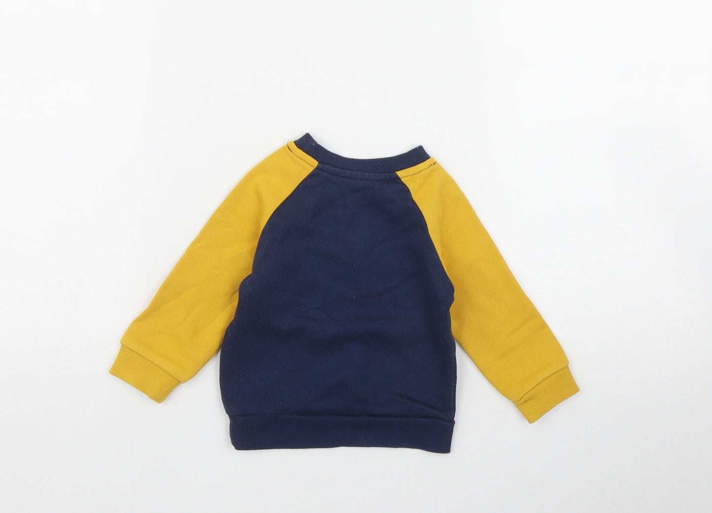 Primark Boys Blue  Cotton Pullover Jumper Size 9-12 Months   - 'Wild'