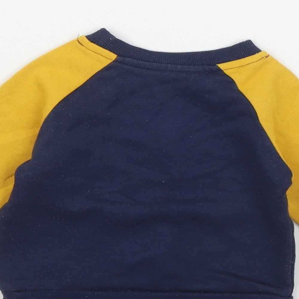 Primark Boys Blue  Cotton Pullover Jumper Size 9-12 Months   - 'Wild'