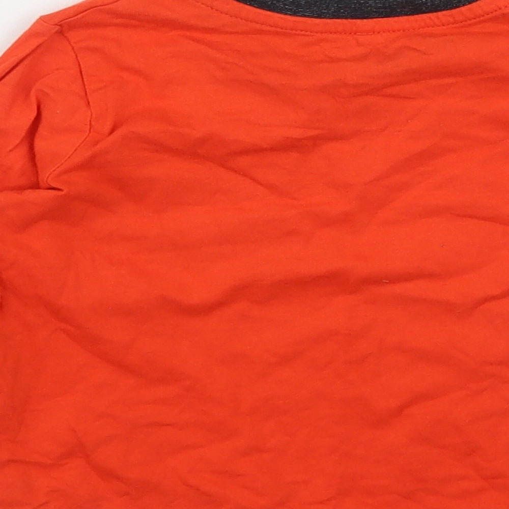 George Boys Orange  Cotton Basic T-Shirt Size 12-18 Months Round Neck