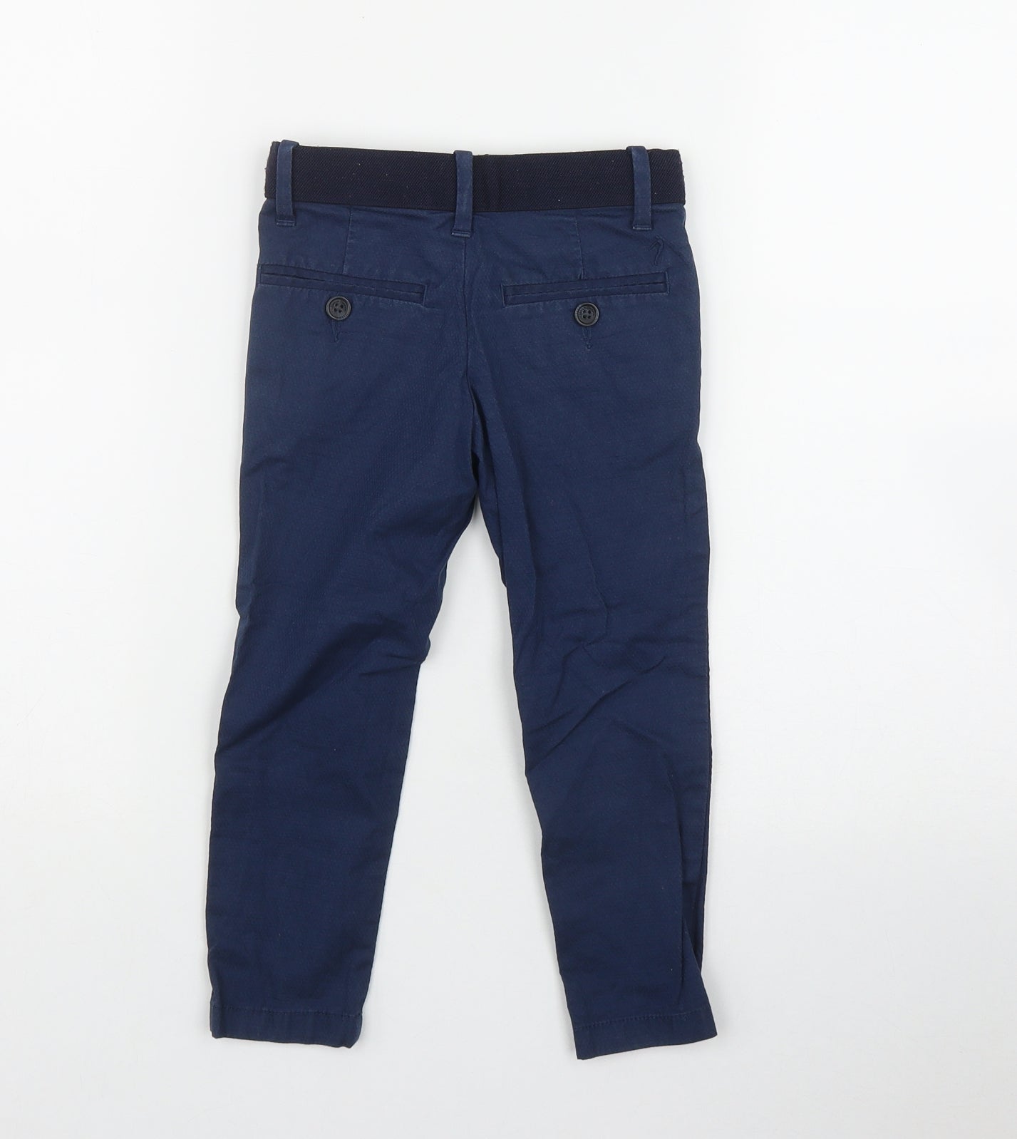 Indian Terrain Boys Blue  Cotton Dress Pants Trousers Size 3-4 Years  Regular Zip
