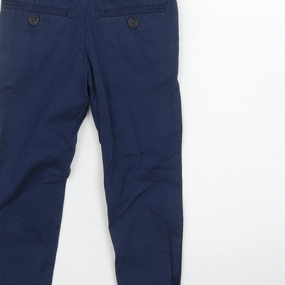 Indian Terrain Boys Blue  Cotton Dress Pants Trousers Size 3-4 Years  Regular Zip
