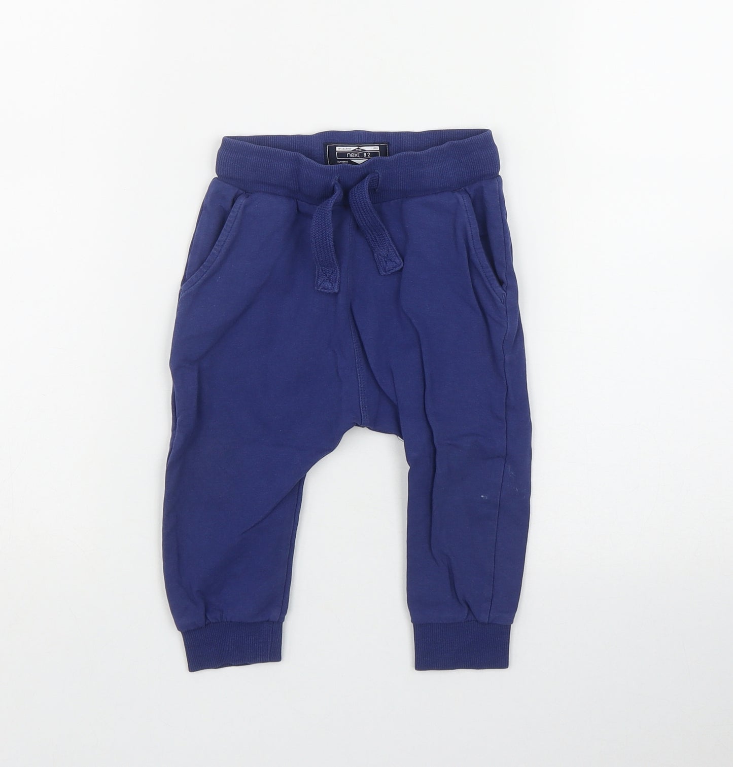 NEXT Boys Blue  Cotton Jogger Trousers Size 12-18 Months