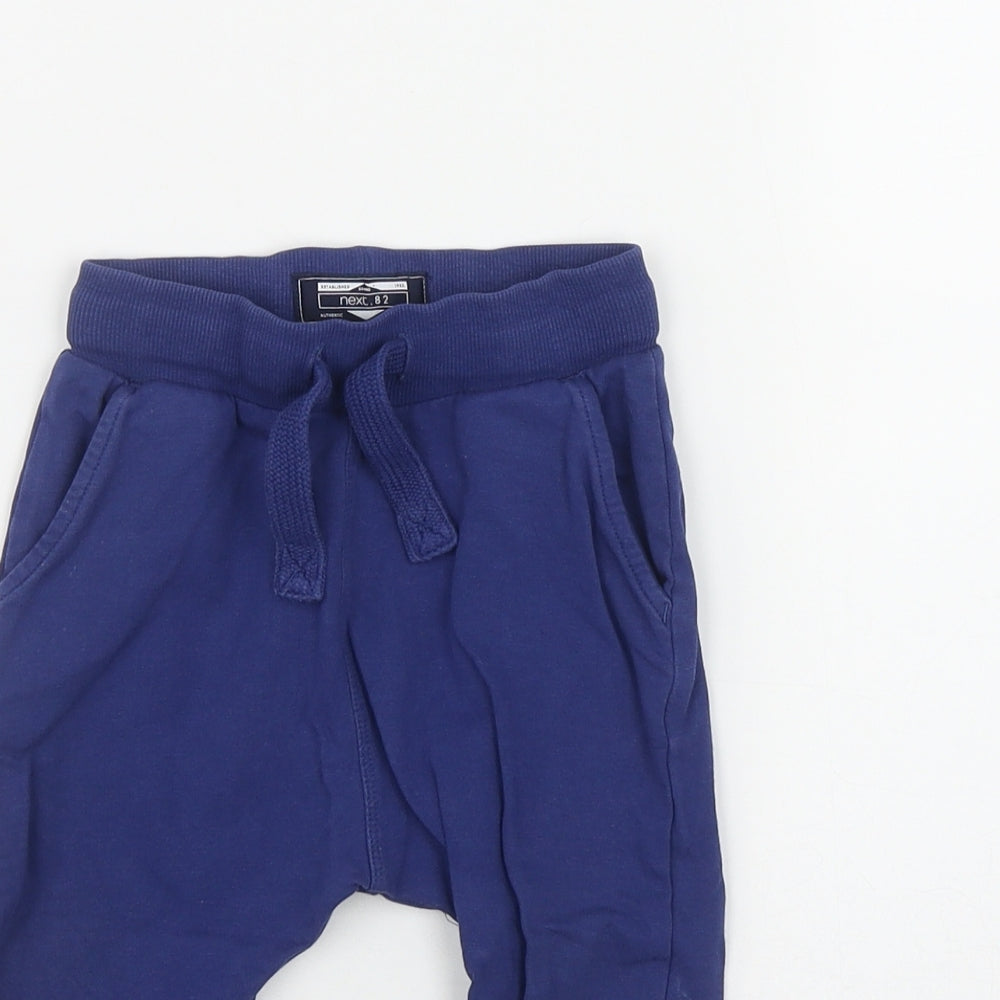 NEXT Boys Blue  Cotton Jogger Trousers Size 12-18 Months