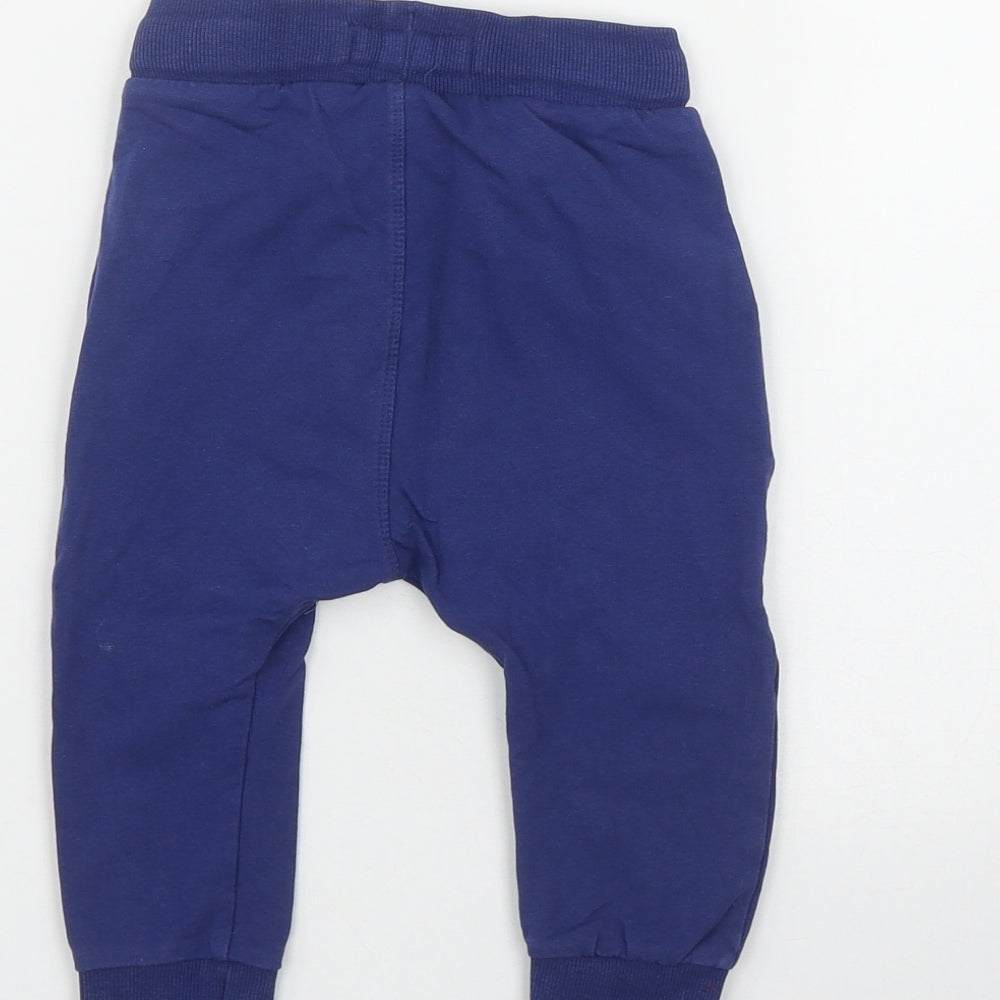 NEXT Boys Blue  Cotton Jogger Trousers Size 12-18 Months