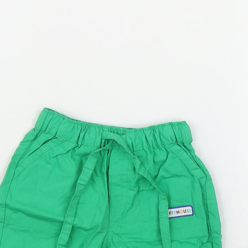 Toffy House Boys Green  Cotton Capri Trousers Size 9-12 Months