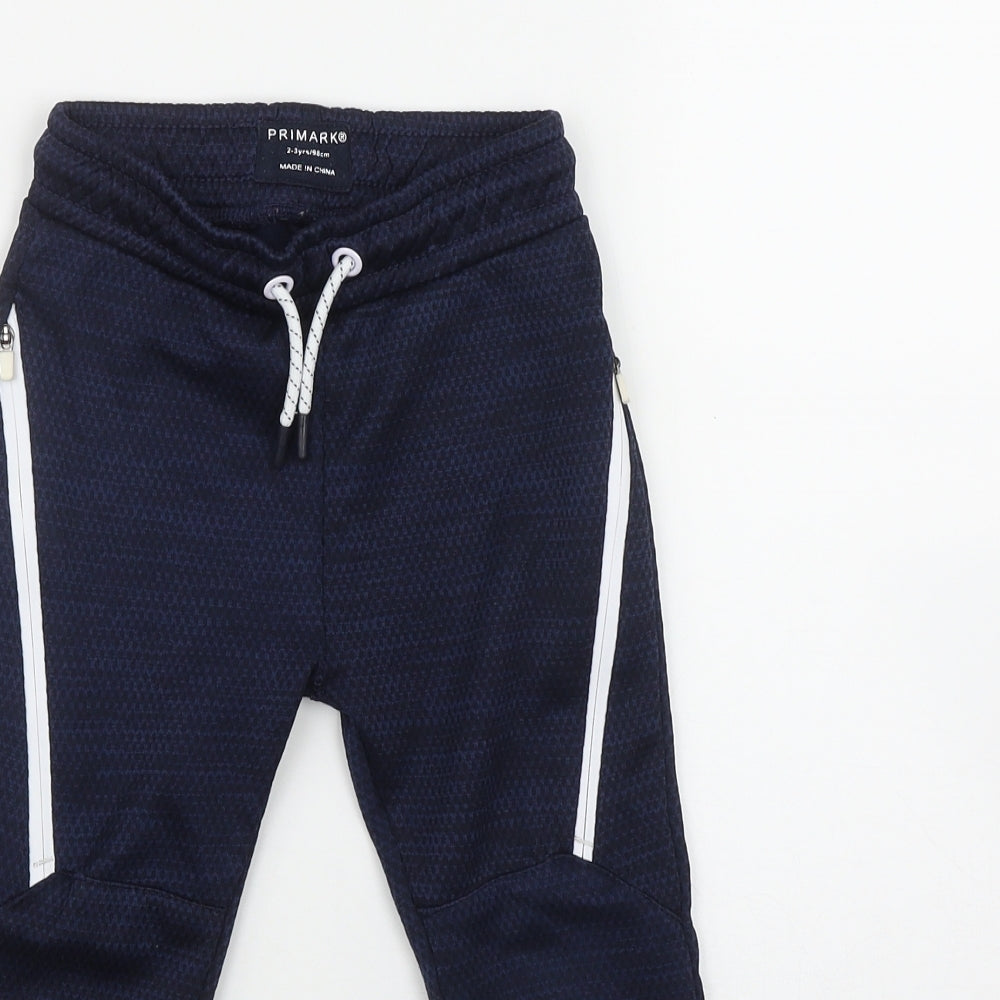 Primark Boys Blue  Polyester Jegging Trousers Size 2-3 Years  Regular