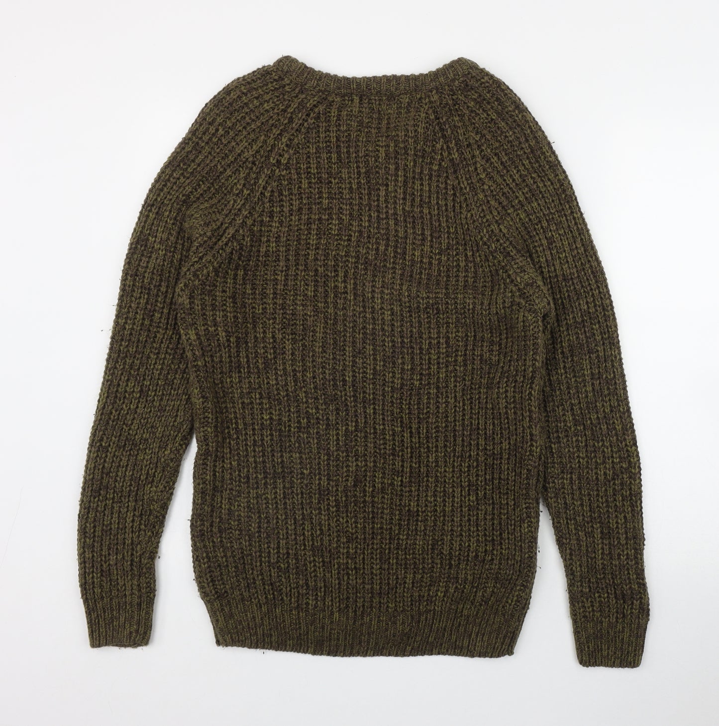 P G Field Mens Green V-Neck  Acrylic Pullover Jumper Size M