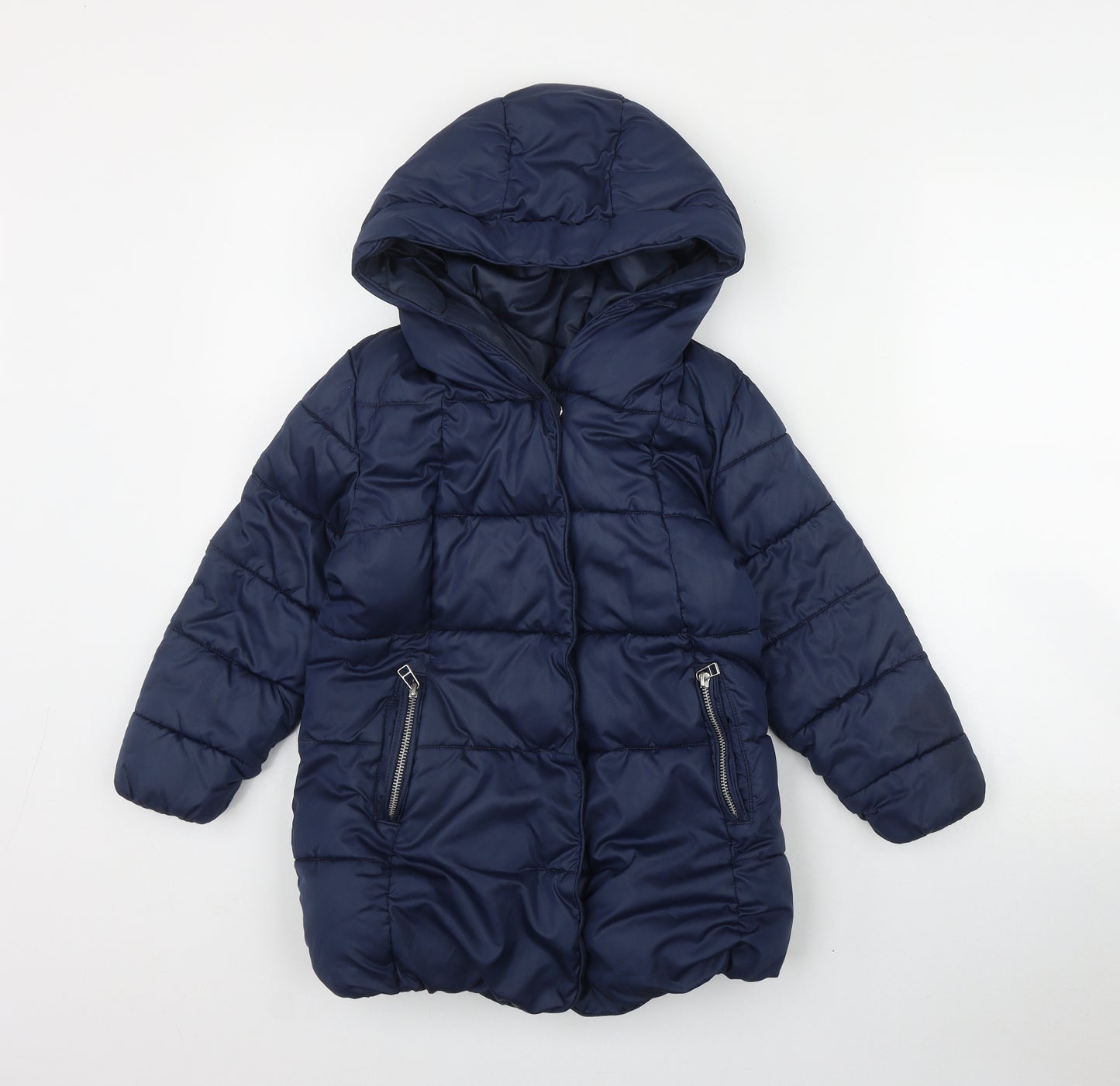 NEXT Girls Blue   Puffer Jacket Coat Size 7 Years  Zip