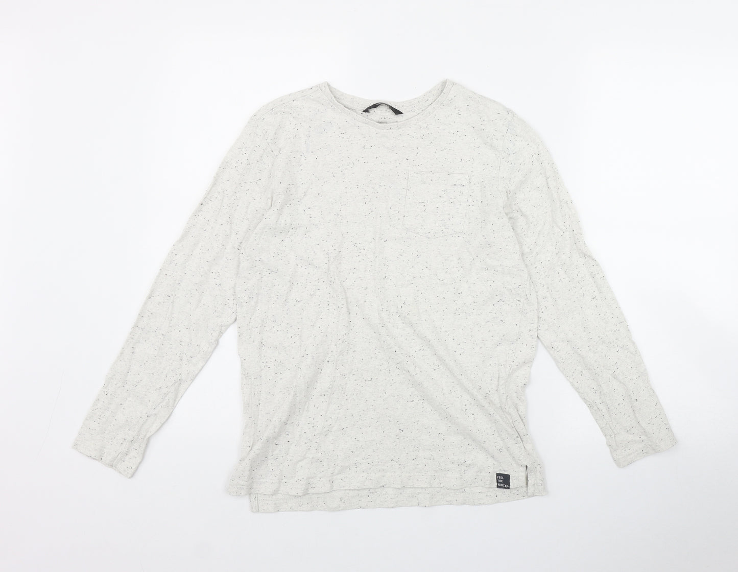 George Boys Grey  Cotton Basic T-Shirt Size 13-14 Years Round Neck