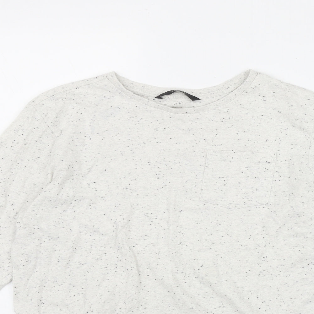 George Boys Grey  Cotton Basic T-Shirt Size 13-14 Years Round Neck