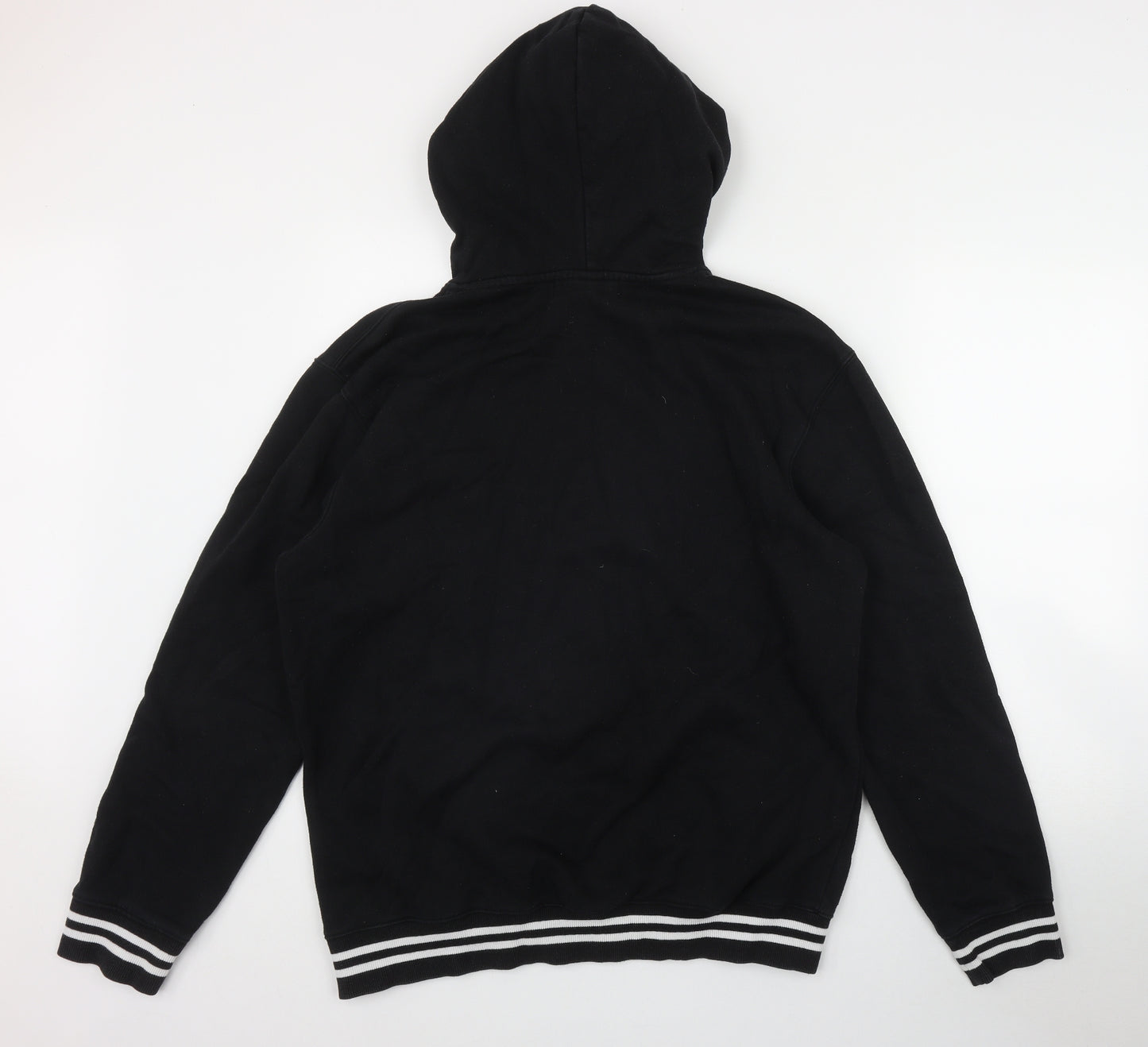H&M Mens Black  Cotton Pullover Hoodie Size L