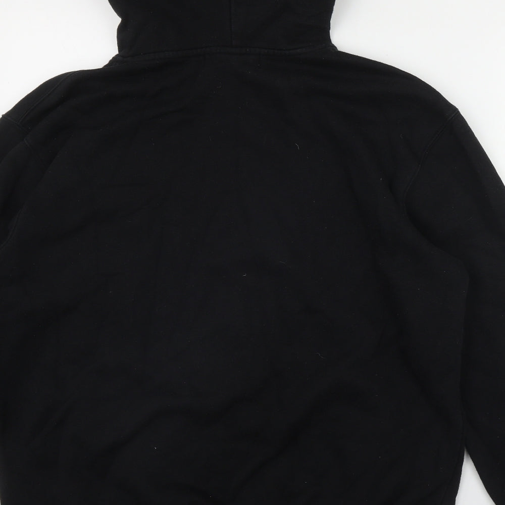 H&M Mens Black  Cotton Pullover Hoodie Size L