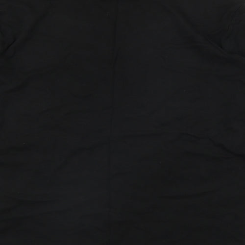DECATHLON Mens Black  Cotton  T-Shirt Size M Roll Neck