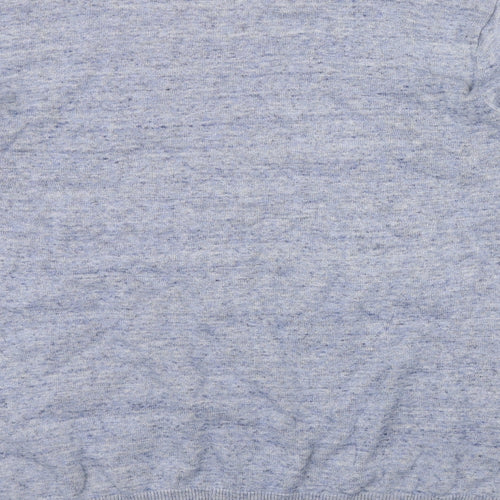 TU Mens Blue Round Neck  Cotton Pullover Jumper Size M