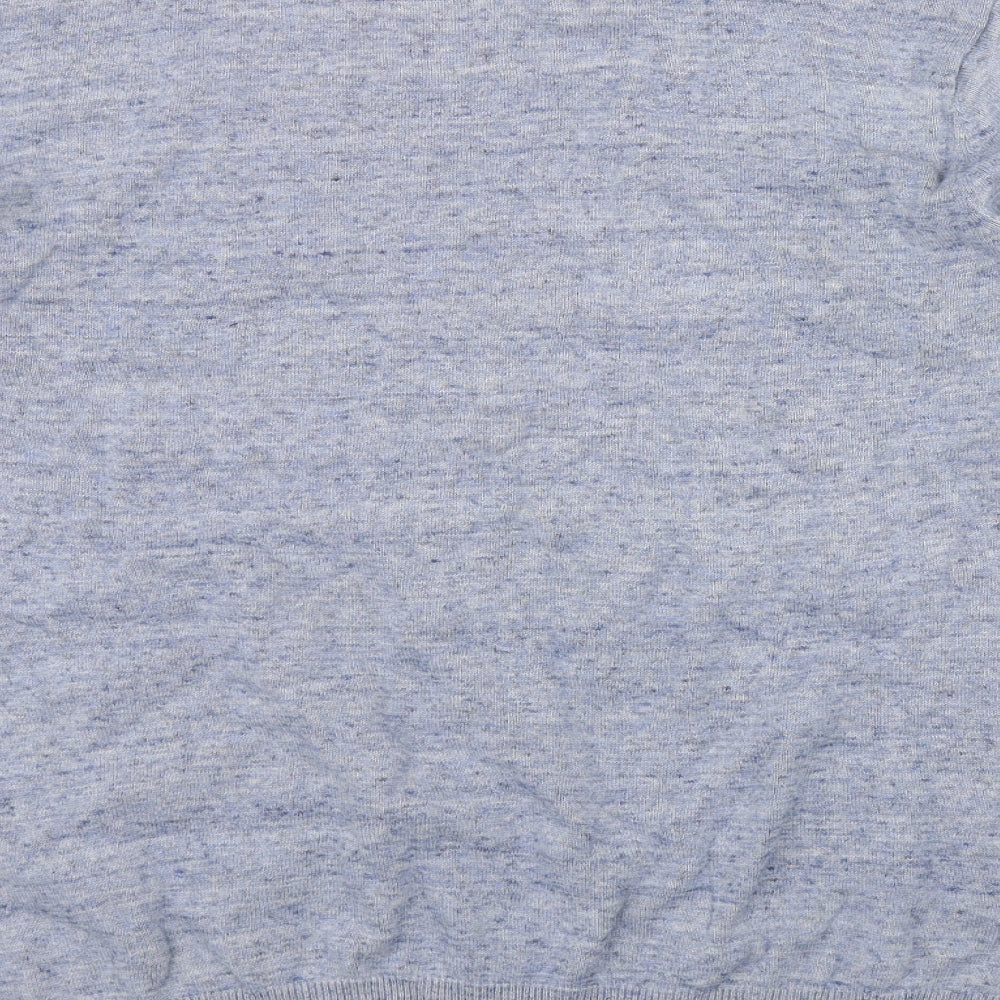 TU Mens Blue Round Neck  Cotton Pullover Jumper Size M