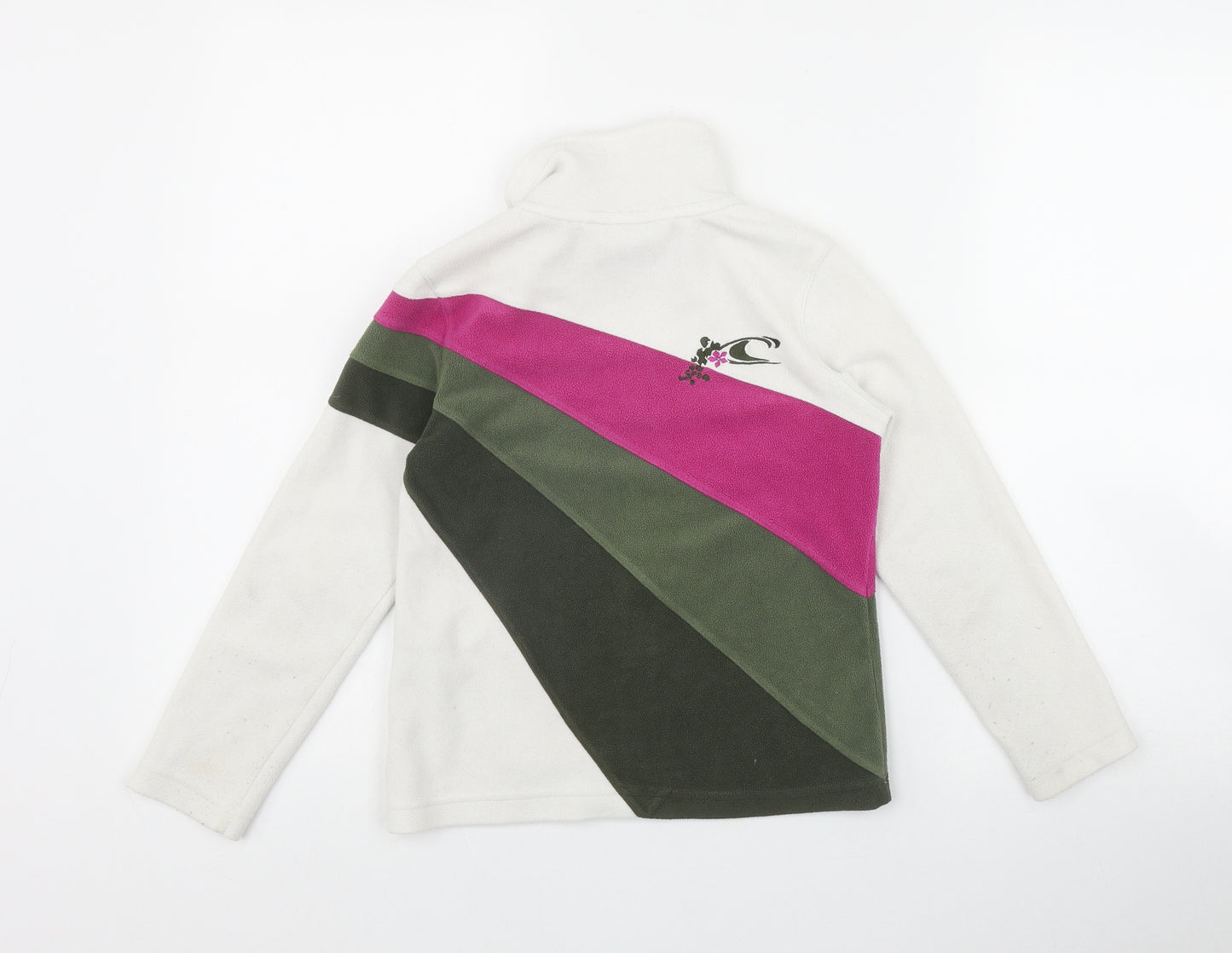 O'Neill Girls Multicoloured Colourblock Polyester Full Zip Sweatshirt Size 8-9 Years  Zip