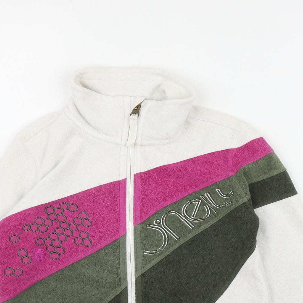 O'Neill Girls Multicoloured Colourblock Polyester Full Zip Sweatshirt Size 8-9 Years  Zip