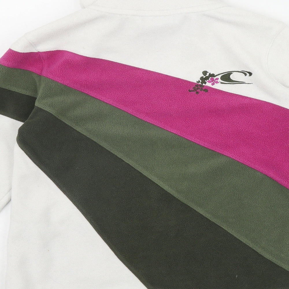 O'Neill Girls Multicoloured Colourblock Polyester Full Zip Sweatshirt Size 8-9 Years  Zip
