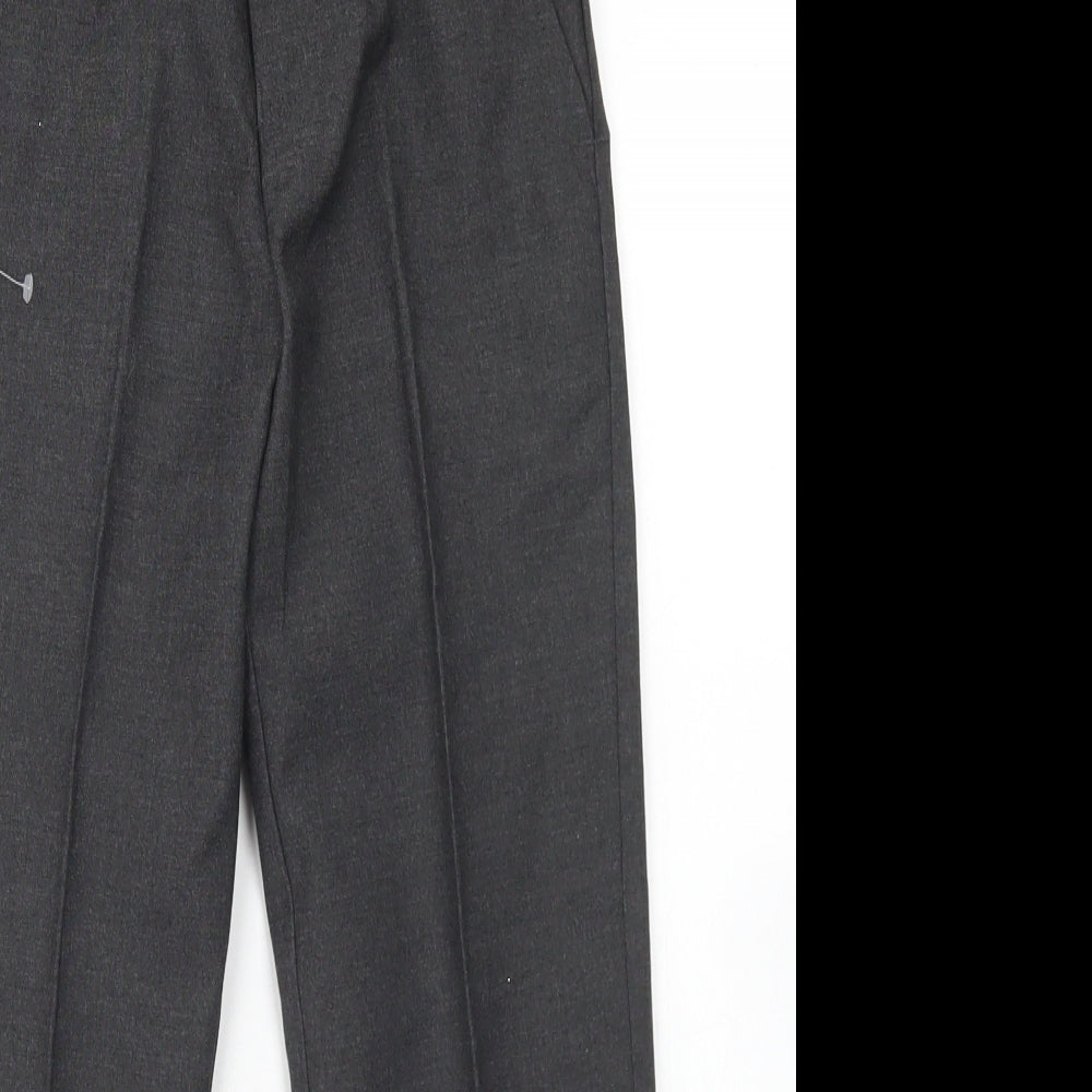 TU Boys Grey  Polyester Dress Pants Trousers Size 7 Years  Regular Hook & Eye - Schoolwear