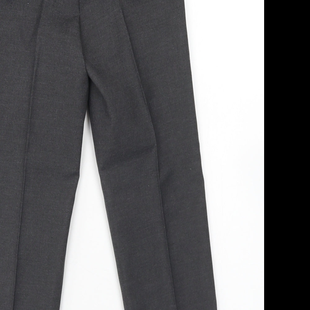 TU Boys Grey  Polyester Dress Pants Trousers Size 7 Years  Regular Hook & Eye - Schoolwear