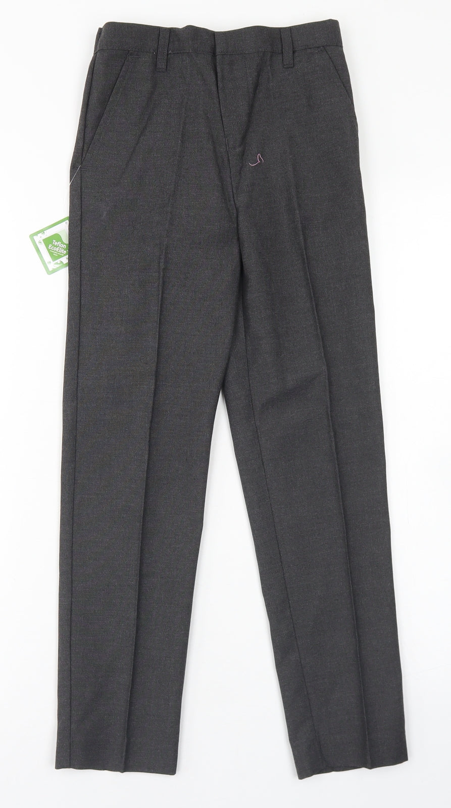 TU Boys Grey  Polyester Dress Pants Trousers Size 9 Months  Regular Hook & Eye - School Wear