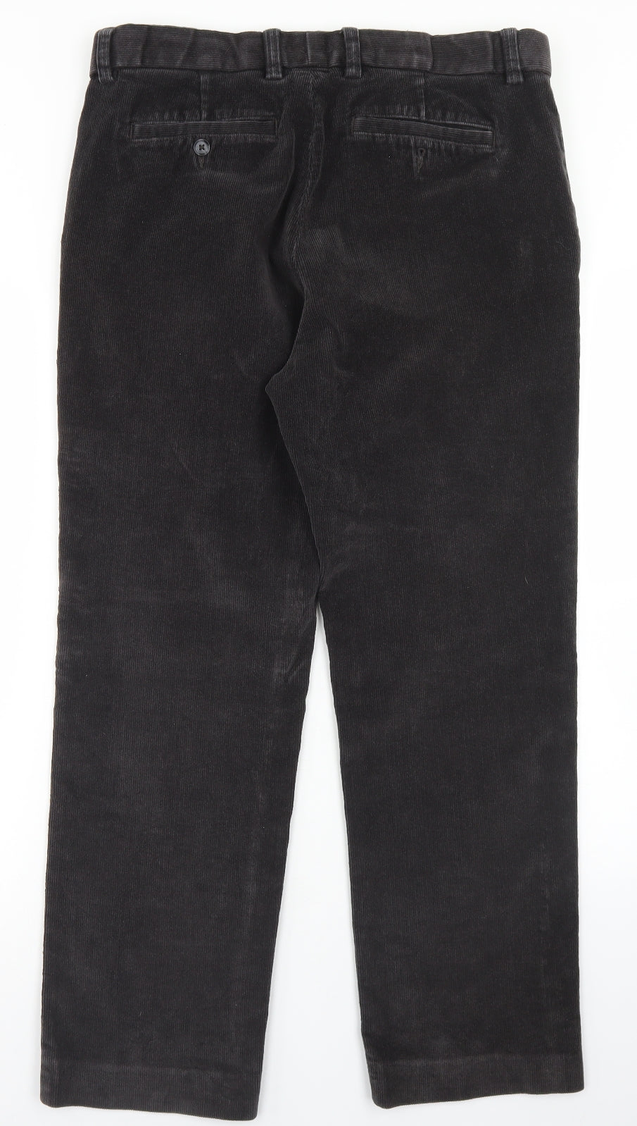 Dunnes Stores Mens Grey  Cotton Chino Trousers Size 34 in L27 in Regular Button
