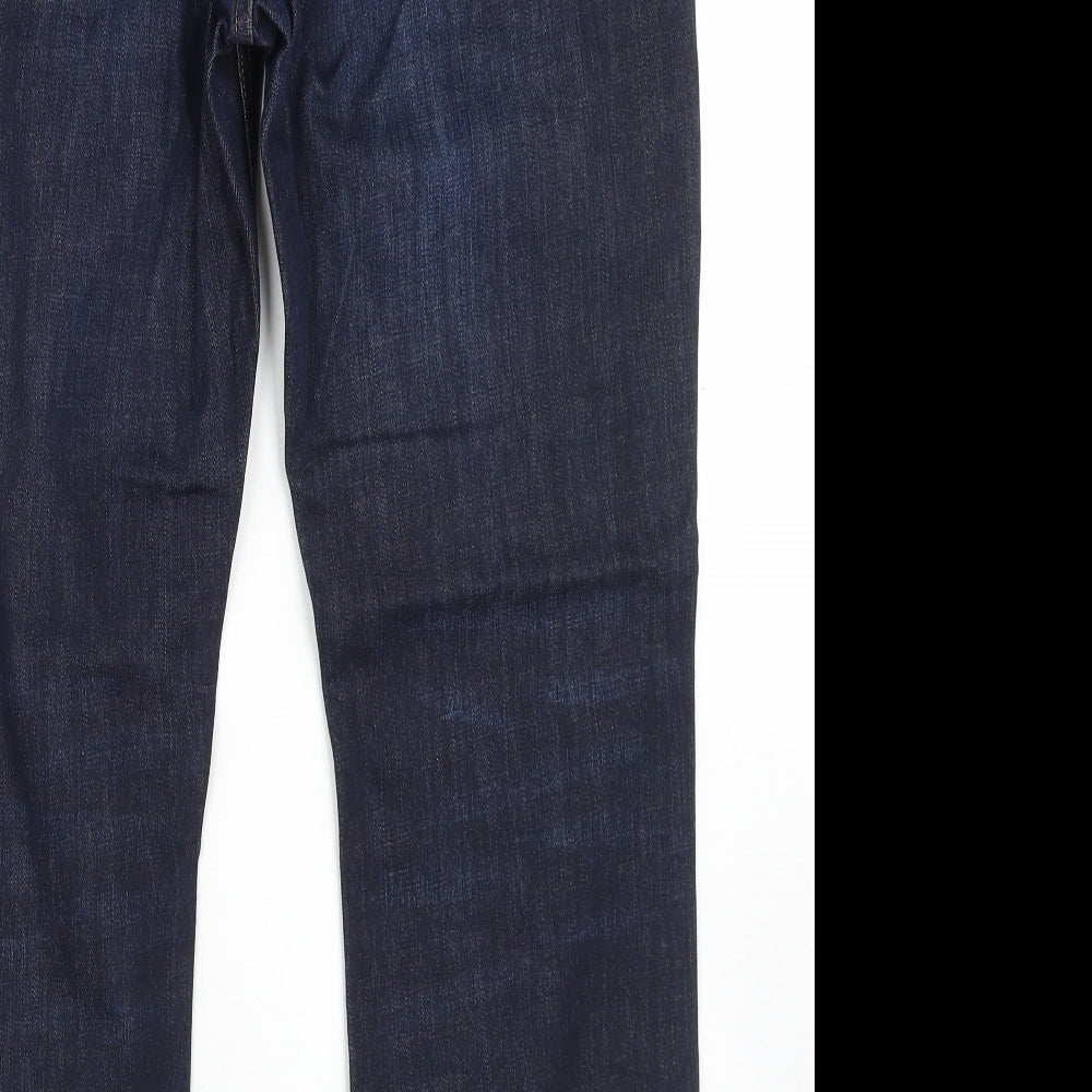 Tommy Hilfiger Mens Blue  Cotton Straight Jeans Size 34 in L30 in Regular Button