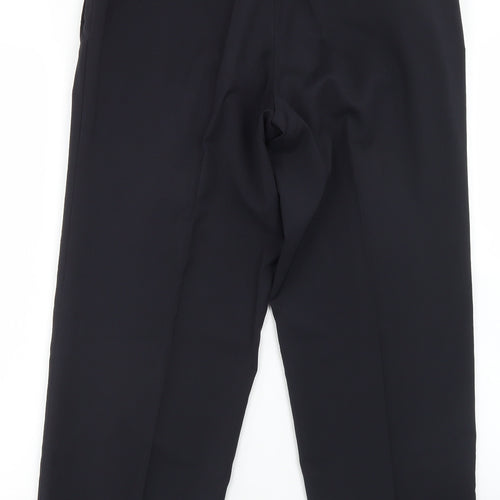 Preworn Mens Blue  Polyester Dress Pants Trousers Size 32 in L28 in Regular Hook & Eye