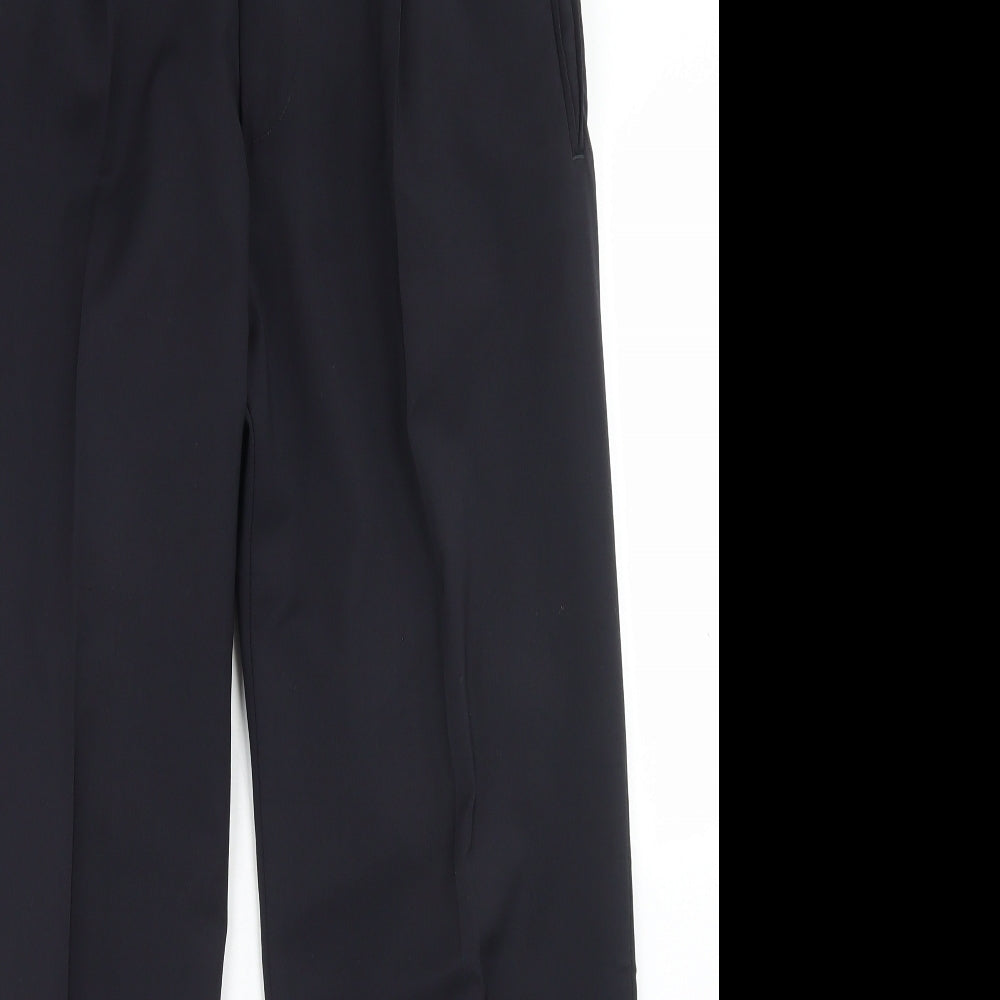 Preworn Mens Blue  Polyester Dress Pants Trousers Size 32 in L28 in Regular Hook & Eye